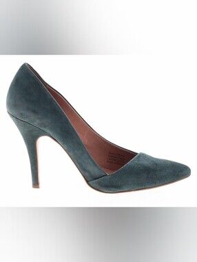 ✨️Madewell Women's Teal Suede Pointed-Toe Heels-Mira Style, Sz. 9